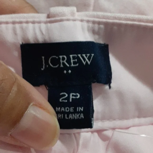 J. Crew NWT Light Pink Pants Cropped Women's Size 2Petite Beach Preppy Coastle - Picture 4 of 5